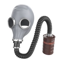 연결 펌프 방독면 호흡 필터 화학 가스 송기 마스크, 상세이페이지 참고, 가죽 얼굴 + No. 3 작은 캔