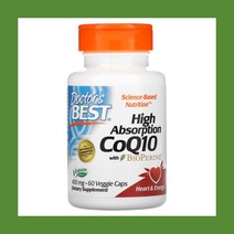 Doctors Best 닥터스베스트 고흡수 코큐텐 코엔자임큐텐 유비데카레논 유비퀴논 400mg 60배지캡슐