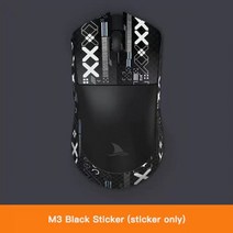 Motospeed-Darmoshark N3 M3 무선 블루투스 게임용 마우스 액세서리 미끄럼 방지 스티커 1 팩, M3 Black Sticker