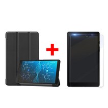 1+1 삼성 갤럭시탭어드밴스2 10.1 북커버 케이스+9H강화유리필름 SM-T583 웅진북클럽 웅진북패드 스마트올 교원 빨간펜 엠베스트 엘리하이 프라임탭 메가스터티 프뢰벨 리딩토탈, 스마트케이스(검정)+강화유리1매
