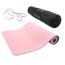 고무나라 TPE 투톤 요가 매트 6mm + 보관 스트랩 + 가방, 핑크