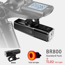 자전거 후미등 led 라이트 TOWILD-BR800 테일 USB 충전식 LED MTB 전면 램프 헤드 알루미늄 손전등, [03] With TL02