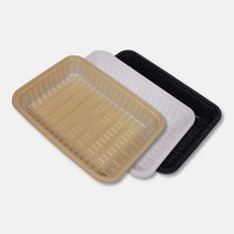 PP용기 T5 3kg 색상별 박스 200개 정육포장 배달 진열 일회용용기 트레이 고기진열 포장, 백색