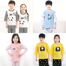 아동 내의 9부 7부 자카드 유아동 주니어 남아 여아 실내복 긴팔 반팔내복