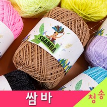 [청송뜨개실] (3시이전 당일발송) 쌈바 (10+1 도안증정) 털실 뜨개실 소품실 쌈바실, 102.네온핑크