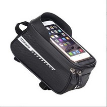 Bicycle Bag Frame Front Top Tube Cycling Bag Reflective 6.5in Phone Case Touchscreen Phone Pannier M, 검은색