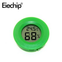 미니 디지털 LCD 모듈 센서 de 온도 측정기 애완 동물 습도계 냉동고 테스터 라운드 기록계, green