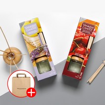 양키캔들 리드 디퓨저 120 mL 방향제 X 2개 + 쇼핑백, 04 레몬 라벤더, 06 미드썸머 나잇