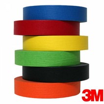 3M 칼라 종이 마스킹테이프 24mm 페인트작업 표시안나는 현장작업, 3M 주황색