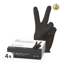 라이브잇 키친아트 니트릴 PVC 합성장갑 다목적용, 60개, 소(S), 블랙