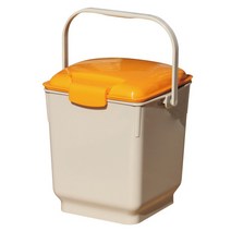 HDPE 잠금형 가정용 음식물쓰레기통 PCS-3S3(3L) 음식물쓰레기수거함, 주황