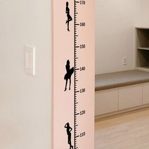 큐데코 심플 키재기 스티커 8종, 08.모델 키재기-블랙*화살표