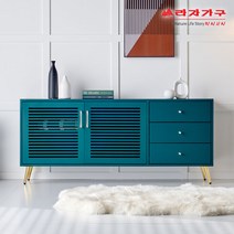 라자가구 위드 베르데 1600 3단 높은 거실장 ga015, 딥그린