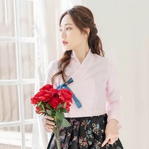 더연주 연뷴홍빛 저고리 55~120사이즈 생활한복(개량한복)
