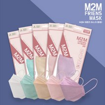 크린텍몰 국내생산 개별포장 50매 엠투엠 M2M 프렌즈 중형 컬러마스크, 중형_민트50매