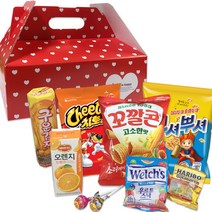 행복장바구니 과자세트, 땡땡이손잡이세트A