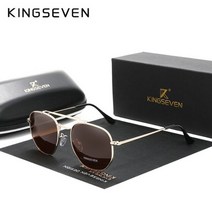 패션선글라스 인싸 선글라스 여자선글라스KINGSEVEN 정통 빈티지 선글라스 남성 편광 된 여성 육각형 태양