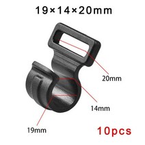 슬라이딩폴대 슬라이드 텐트 수리 가변 타프 길이 조절 세트 10pcs 20mm c 모양의 클립 방풍 플라스틱 서스펜션 후크 천막 폴 내부 행거 클립 sml 블랙, 19x20x14mm