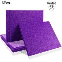 방음 부스 6 Pcs 사운드 흡수 소재 Acoust 절연 Absorcion 패널 도어 씰 스트립 홈 음악 스튜디오 벽, [01] Rectangle, [15] 23--Violet, [03] 1.0cm Super Density