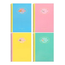 [문구조아] 카카오프렌즈 해피모먼트 A5 스프링 노트 무지, 8개