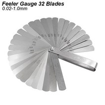 두께 필러 게이지 32 개 블레이드 세트 메트릭 SAE 스트레이트 태핏 갭 측정 도구 밸브 오토바이 몰드 점, 01 Thickness Gauge