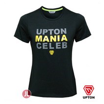 업튼 매니아 셀럽 블랙 우먼즈 반팔 라운드티