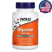 나우푸드 글리신 글라이신 Glycine 1000mg 100식물성캡슐, 1개, 100정