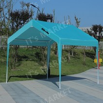 야외천막 바람막이 천장 포장마차 차고지 텐트 그늘막 비 창고 개인 주차장 가제보 옥상, C 3x3하늘색(천없음)