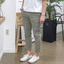 장롱 남자 린넨바지 스판 밴딩 빅사이즈 카고 여름바지