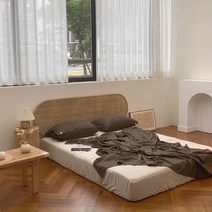 쉐어룸 프리미엄 클래식 린넨 홑이불 - 딥브라운