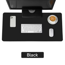 대형라디에이터대형 사무실 책상 보호 매트 PU 가죽 방수 마우스 패드 데스크탑 키보드 게임 PC 액세서리, 01 Black_06 100X50cm