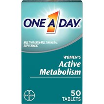원어데이 여성 액티브 메타볼리즘 종합비타민 50정 2팩 One A Day Womens Active Metabolism Multivitamin