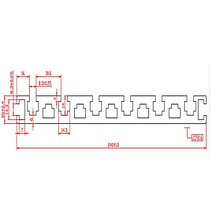 20240 알루미늄 프로파일 310 T 슬롯 합금 압출 프레임 CNC 3D 프린터 부품, 05 1420X240mm