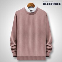 블루포스 코리아 남녀공용 니트 로덴테(JJNRU5) 무지 라운드 남자 니트티셔츠 커플룩 단체복