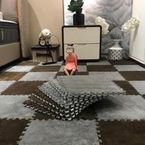 퍼즐매트 베란다 텐트 이너 전실 바닥공사 냉기차단 층간소음방지 30x30 10셋트, 30cmx30cmx0.6cm (마감재포함), 그레이 5 + 다크 커피 5