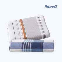 [신우팜앤라텍스] 느웰 천연라텍스 굴곡형 베이직 경추베개(디자인), 커버선택:프레스토