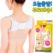 바른자세 라운드숄더 굽은 말린 어깨 교정기 밴드 허리 척추측만증 굽은등