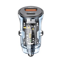 코드웨이 30W c타입+PD 차량용 시거잭 자동차 고속 충전기, 블루