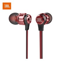 이어폰 블루투스 골전도 JBLT180A 인이어 스테레오 이어폰 3.5mm 유선 스포츠 게임용 헤드셋 순수한 베이스, 02 RED