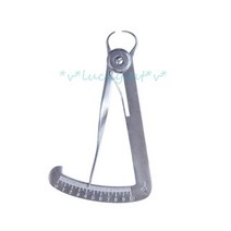 두께측정기 1pcs 정확한 구강 관리 측정 RulerTools 금속 삼각형 캘리퍼스 스테인레스 스틸 정비공 외과 눈, 01 Thin measure metal
