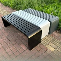 스텐 야외용벤치 옥외 흡연장 정류장의자, 2x40x45 검은색