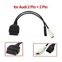17pin 22 핀 OBD1 16 핀 OBD2 타 오래된 자동차 진단 스캐너 17 핀 Toyota 22Pin To OBD 2 16Pin 플러그 커넥터, for audi 2x2pin