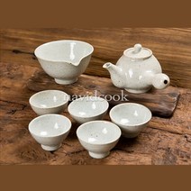 집들이 찻잔세트 선물세트 4종택1 다기세트 백자주전자 생활도자기 다도세트, 20761-분청무지5인다기세트