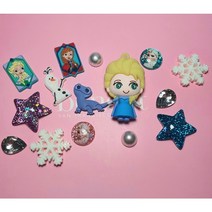 자체제작 겨울왕국 엘사 울라프 실내화꾸미기세트 신발장식(15pcs)