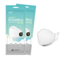 숨이 편한 이지브레이스 KF94 컬러 마스크 50매x2박스, 코튼 화이트, 소형, 2개, 50개