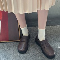 따봉오빠 2.5cm 여성 부드러운 인조 가죽 플랫 단화 로퍼 브라운(DB145)