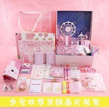 입학선물 볼펜 샤프 파카펜 문방구 인터넷 레드 세트 선물 벚꽃소녀 마음 학용품 개강 중학, 25 오일 레벨업 여성 벚꽃 선물세트 1