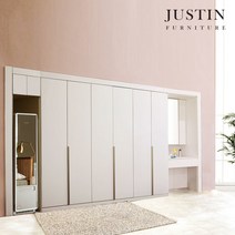 [저스틴퍼니처]퓨어 화장대 붙박이장-15cm(고급형), 스타일러 붙박이장-15cm