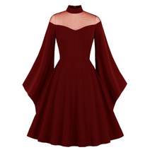 중세시대드레스 왈츠 원피스 서양 귀족 드레스 19세기 여성 복고풍 여왕 공주 see