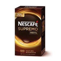 네스카페 수프리모블랙100T 무설탕_110g(1.1gx100T)식음료 음료류 커피류 캔커피 믹스커피, 본상품